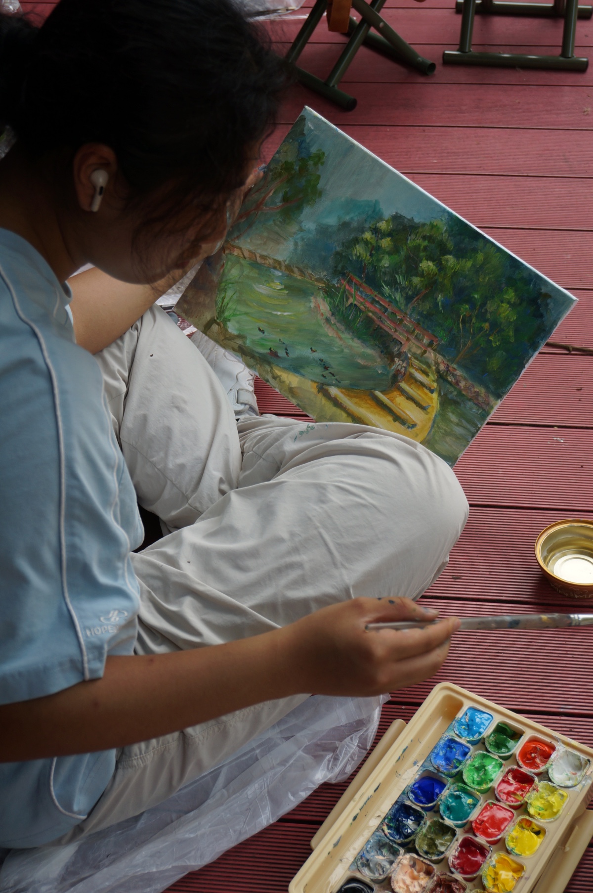 施泳瑩同學寫生過程